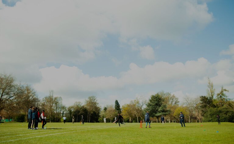 St Margarets School Rear Grounds with summer cricket match being played