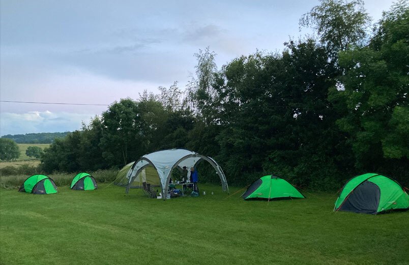 Campsite for St Margaret's School pupils on their Duke of Edinburgh's Award expedition