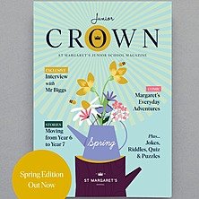 Welcome to the Spring 2025-26 edition of the Junior Crown. In this exciting edition, you will discover lots of interesting features, including an interview with our Junior School Deputy Head, Mr Biggs, and updates on St Margaret’s sports and academic achievements. You will also find fun games, clever jokes, entertaining comic strips, and even some mouth-watering recipes to try at home.

The Spring Edition is packed with information about our amazing school, and we hope you enjoy reading it as much as we enjoyed creating it. To read visit the Stories page of our website, link in bio.

Anoushka (Year 5), Junior Crown Editor

#StMargaretsSchool #JuniorCrown
.
.
.
#StMargaretsHertfordshire #StMargaretsBushey #busheylife #busheymums #independentschool #schoollife #education #boardingschool #watford #stanmore #radlett #harrow #watfordmums #watfordlife #pinnermums #pinnerparents #preplife #prepschool #rickmansworthmums #stanmoremums